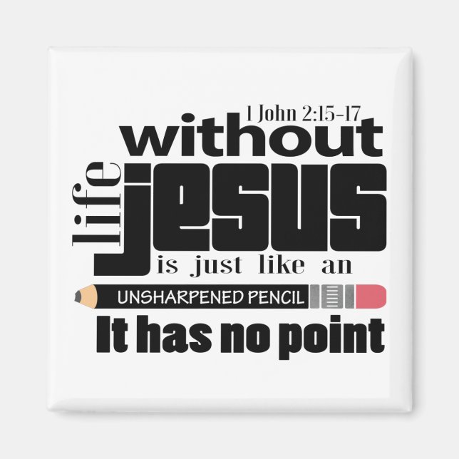 Inspiration Christlicher Jesus Zitat Bibel Verse Magnet (Vorne)