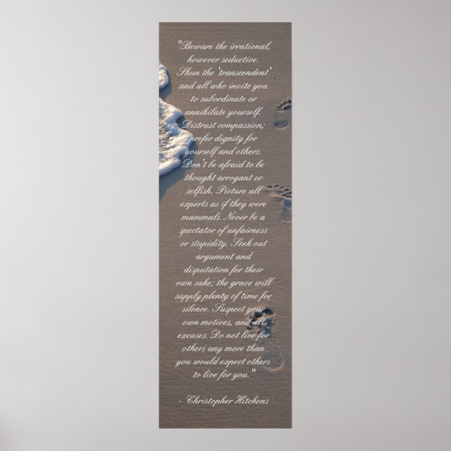 Inspiration Christopher Hitchens Badezimmer Poster (Vorne)