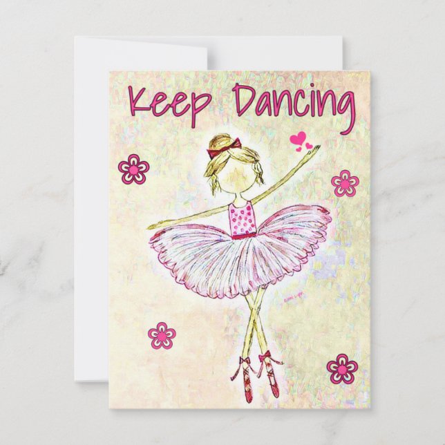 Inspiration Dancer Ballet Card Personalisieren (Vorderseite)