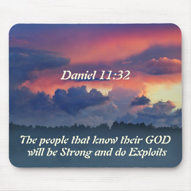 Inspiration Daniel 11:32 Bibelverse Mousepad (Vorne)