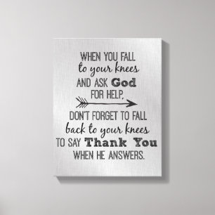 Inspiration danke Gott Zitat Leinwanddruck