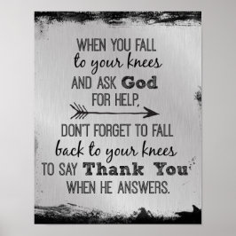 Inspiration danke Gott Zitat Poster