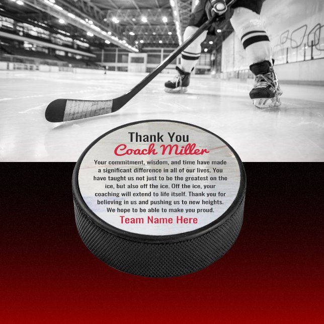 Inspiration danke Ihnen Coach on Ice Hockey Rink Eishockey Puck (Von Creator hochgeladen)