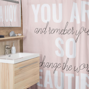 Inspiration Du Bist So Schön Positives Zitat  Duschvorhang