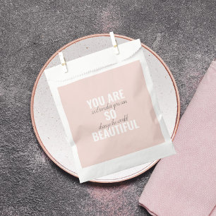 Inspiration Du bist so schön Positives Zitat  Geschenktütchen