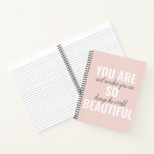 Inspiration Du Bist So Schön Positives Zitat Notizbuch