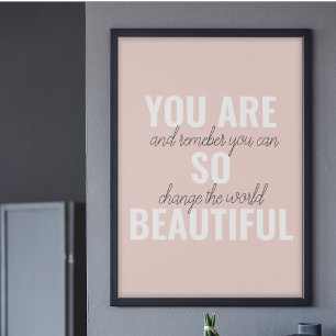 Inspiration Du bist so schön Positives Zitat Poster