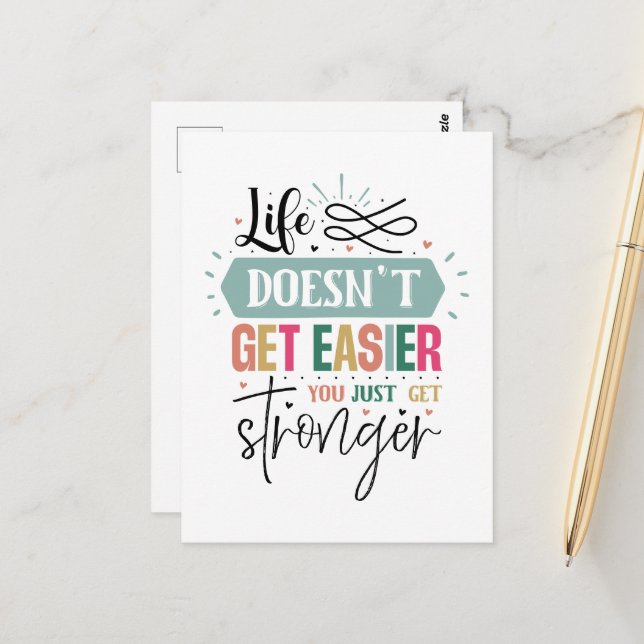 Inspiration, einfache Lebensart Postkarte (Vorderseite/Rückseite Beispiel)