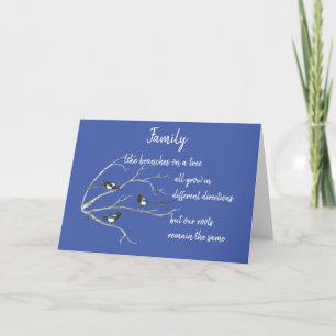 Inspiration Family Quote Magpie Bird Art Karte