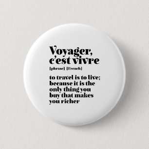 Inspiration Französisch Reise Voyager C'est Vivre Button