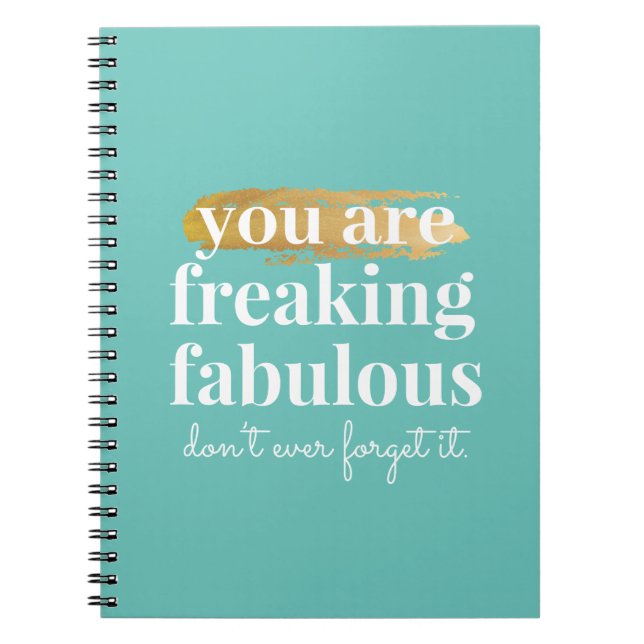 Inspiration Freaking Fabulous Light Teal Notizblock (Vorderseite)