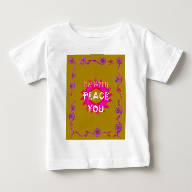 Inspiration Frieden mit Ihnen Vector Design Art Baby T-shirt (Vorderseite)