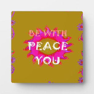 Inspiration Frieden mit Ihnen Vector Design Art Fotoplatte