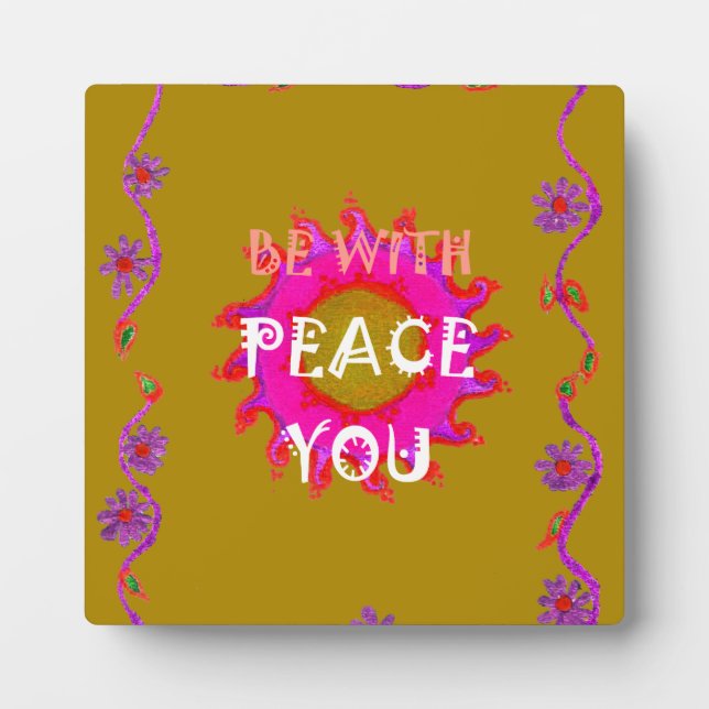 Inspiration Frieden mit Ihnen Vector Design Art Fotoplatte (Vorderseite)