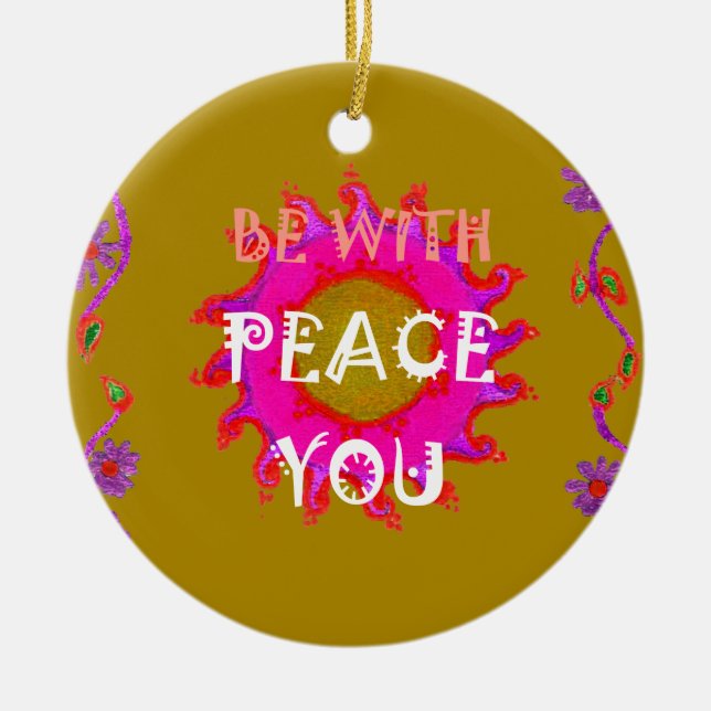 Inspiration Frieden mit Ihnen Vector Design Art Ornament (Vorne)