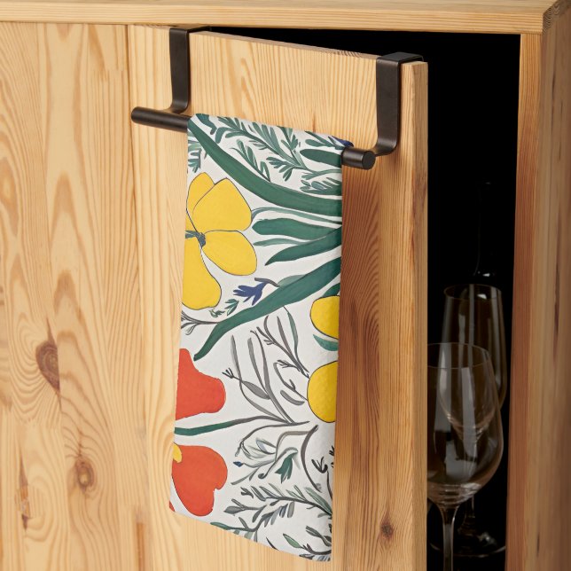 Inspiration für Blume Geschirrtuch (Drittel gefaltet)