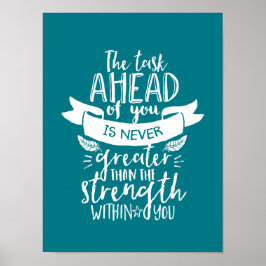 Inspiration für das Leben: die Kraft in Ihnen Poster