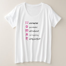 Inspiration für den Text der FRAU Große Größe T-Shirt