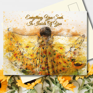 Inspiration für die strahlende innere Stärke Postkarte