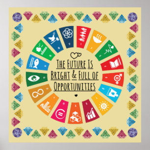 Inspiration für die Zukunft - Motivierend Wandkuns Poster