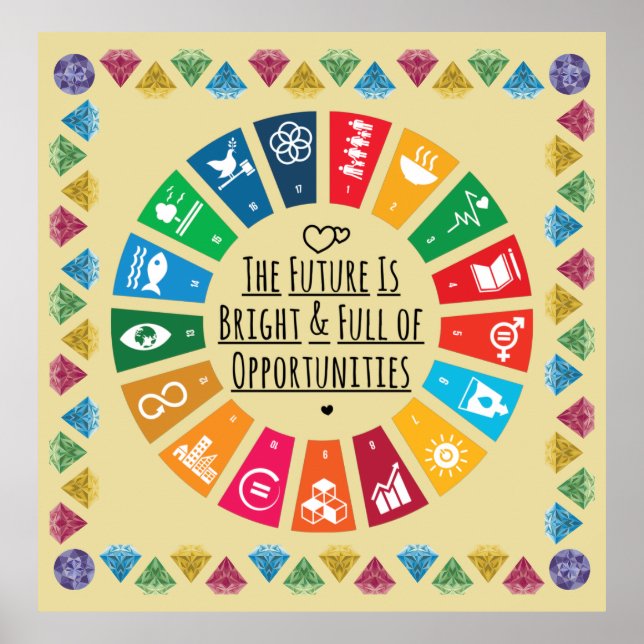 Inspiration für die Zukunft - Motivierend Wandkuns Poster (Vorne)