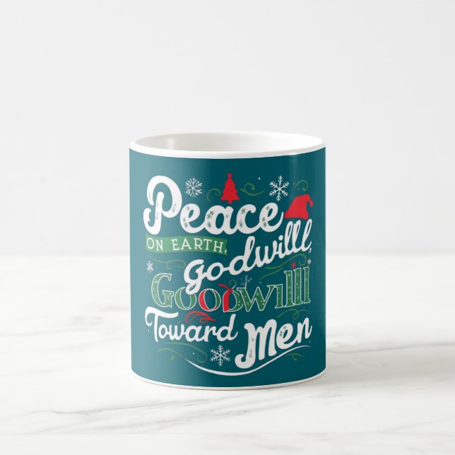 Inspiration für ein frohes Weihnachtsfest Kaffeetasse (Mittel)