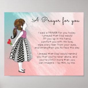 Inspiration für ein Gebet für dich Poster