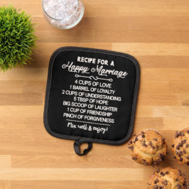 Inspiration für eine glückliche Ehe Topflappen