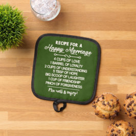 Inspiration für eine glückliche Ehe Topflappen