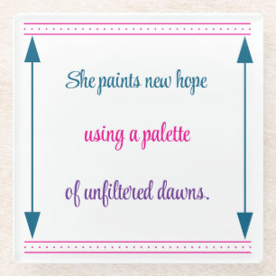 Inspiration für Frauen Glasuntersetzer