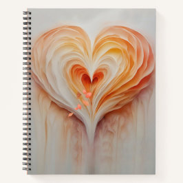 Inspiration für Herzdesign in weichen Wasserfarben Notizbuch