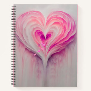 Inspiration für Herzdesign in weichen Wasserfarben Notizbuch