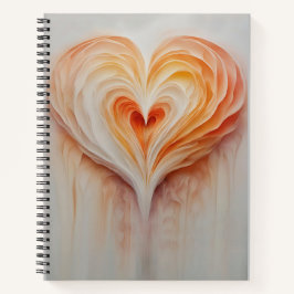 Inspiration für Herzdesign in weichen Wasserfarben Notizbuch