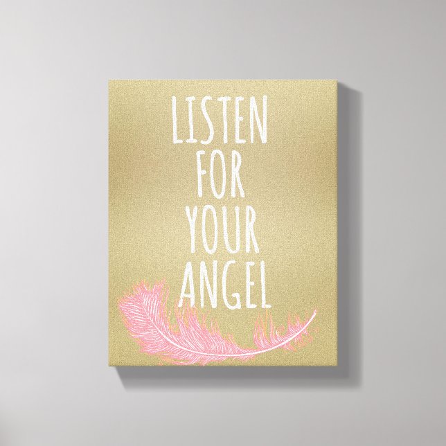 Inspiration für Ihr Engel Zitat Leinwanddruck (Vorderseite)