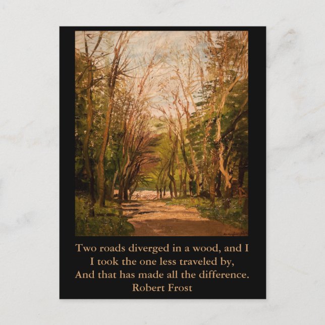 Inspiration für Postkartenangebot Robert Frost Postkarte (Vorderseite)
