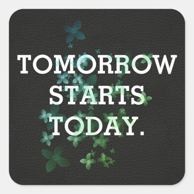 Inspiration für schwarzes Leder Quadratischer Aufkleber (Vorderseite)