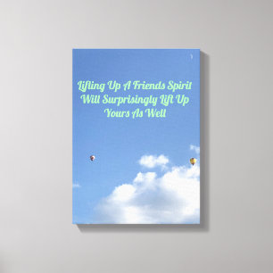 Inspiration für Sky Cloud Hot Air Ballon Leinwanddruck