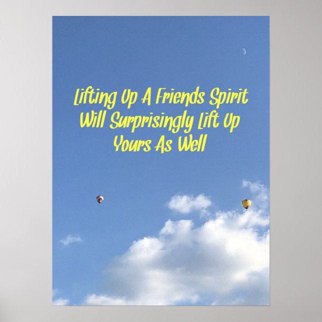 Inspiration für Sky Cloud Hot Air Ballon Poster (Vorne)