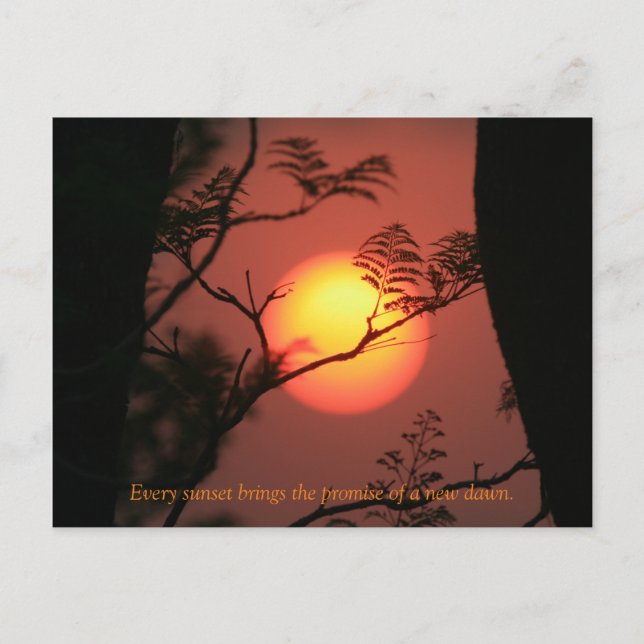 Inspiration für Sonnenuntergang Postkarte (Vorderseite)