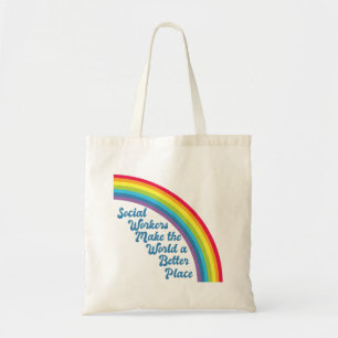 Inspiration für Sozialarbeit Regenbogen Tragetasche