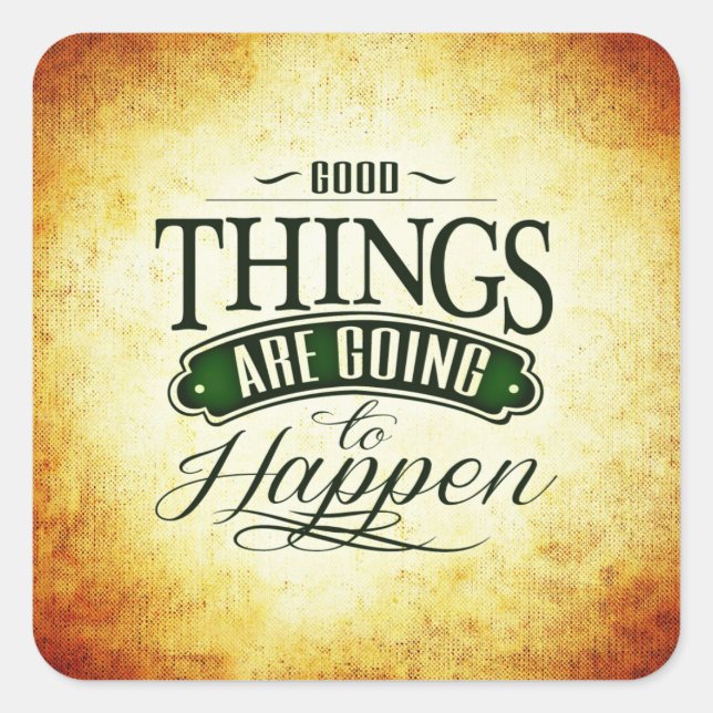 Inspiration für Zitat-Werbebotschaften Quadratischer Aufkleber (Vorderseite)