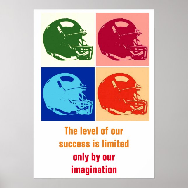 Inspiration Fußball Einzigartiges Kunstwerk Pop Ku Poster (Vorne)