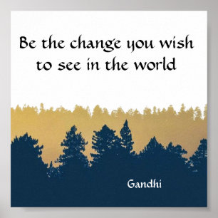 Inspiration Gandhi Zitat Poster Art drucken