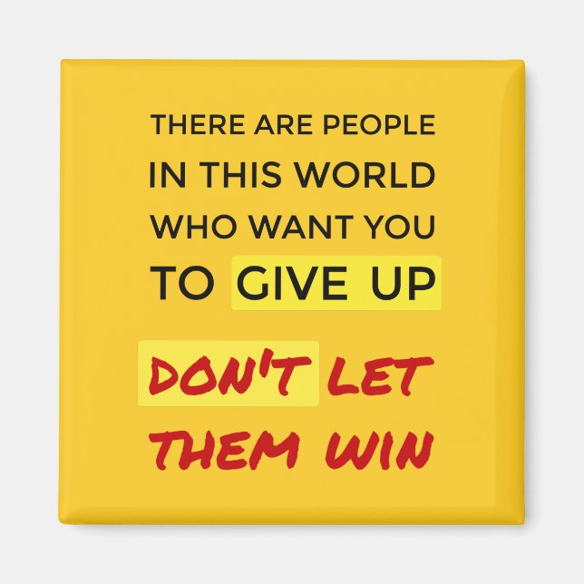 Inspiration geben nicht Orange auf Magnet (Vorne)