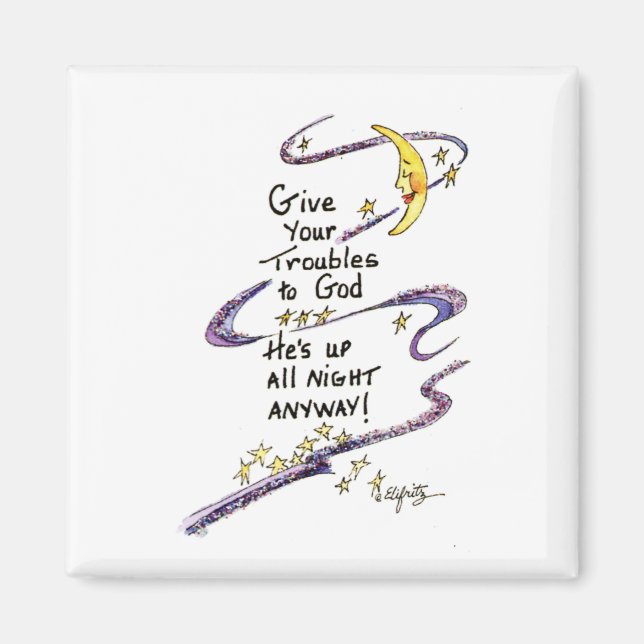 Inspiration "Gib deine Probleme Gott!" Magnet (Vorne)