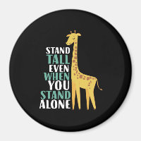 Inspiration Giraffe Zitat stehen allein hoch
