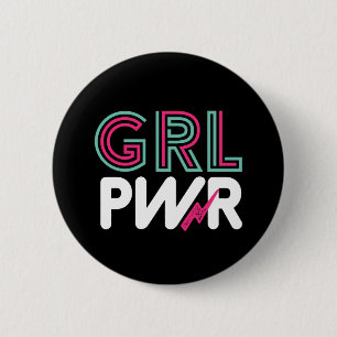 Inspiration Girl Power für starke Frau Button