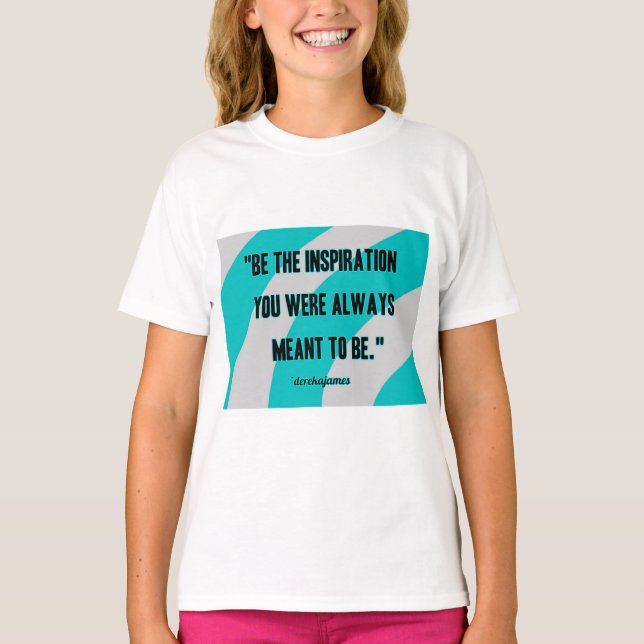 Inspiration Girl's White Basic T-Shirt (Vorderseite)