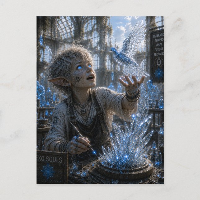 Inspiration / Glasbildhauer / Kristall-Workshop Postkarte (Vorderseite)