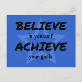 Inspiration glauben Sie sich selbst Typografie Postkarte